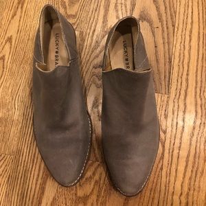 Lucky Brand mushroom color leather boots